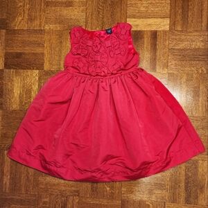 GAP Red Holiday Bow Dress 3T